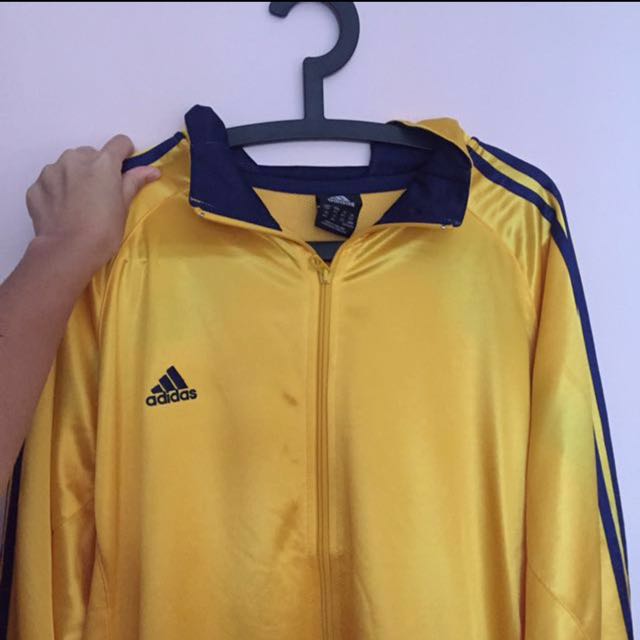 Vintage retro adidas thrifted yellow jacket, Men's Fashion, Clothes on  Carousell