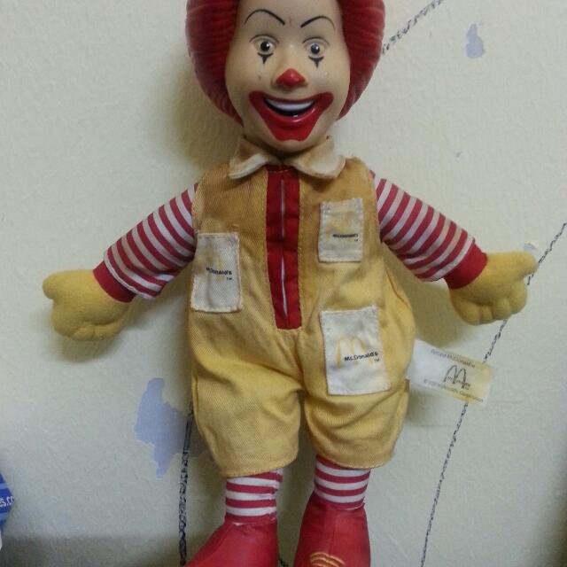 Ronald mcdonald toy doll clearance
