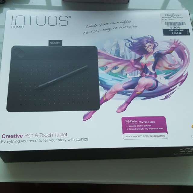 Wacom Intuos Drawing Tablet Comic Black Size Small Electronics