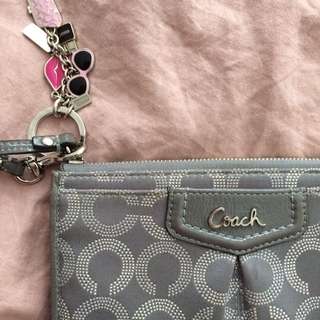 Authentic coach wallet with keychain
