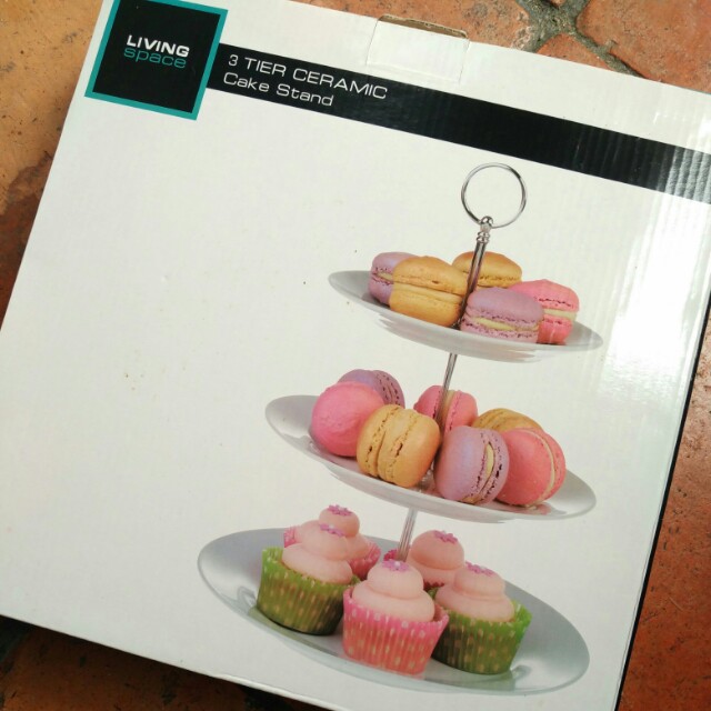 Brand new Living Space 3 tier ceramic cake stand from Spotlight