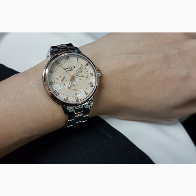 Casio sheen on sale rose gold
