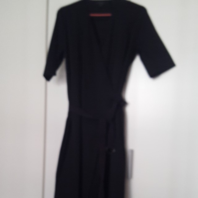 cos black wrap dress