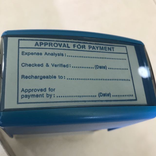 SelfInking Stamp (Approval For Payment), Hobbies & Toys, Stationery