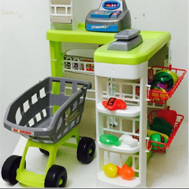 supermarket pretend play playset
