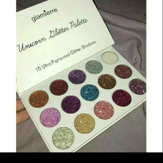 Unicorn Glitter Eyeshadow Palette Health Beauty Makeup On