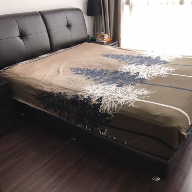 Used Queen Bedframe Stylemaster Mattress Home Furniture Photo