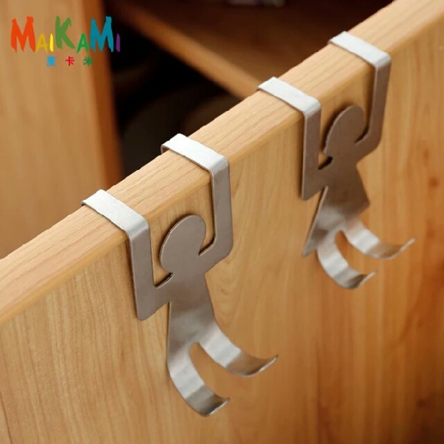 2pcs Set Stainless Steel Lovers Shaped Hooks House Kitchen Pot Pan Hanger Clothes Storage Rack Tool Home Appliances On Carousell