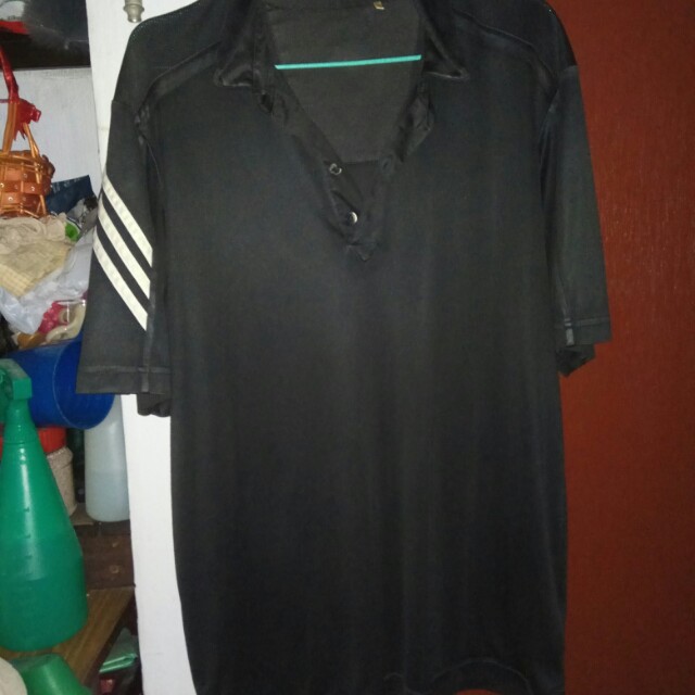 Adidas black golf polo T-shirt dri-fit 