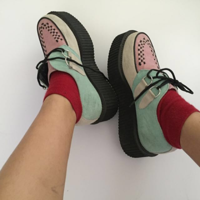 baby girl pastel platform shoes size 6.5