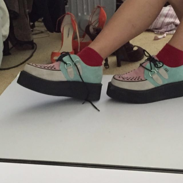 baby girl pastel platform shoes size 6.5