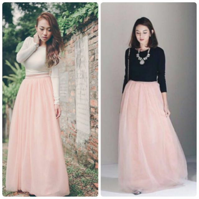 tulle maxi skirt 90