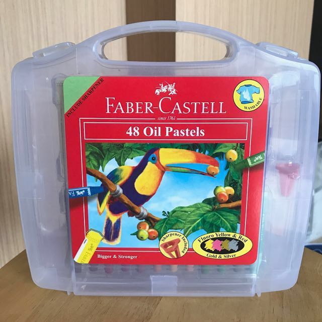 Faber Castell 48 Oil Pastel Crayons Design Craft Art Prints