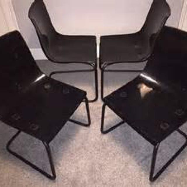 Ikea Glass Top Dining Table With 4 Chairs Furniture Tables