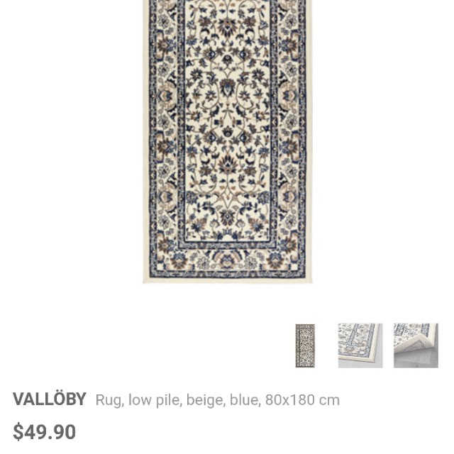 Ikea Valloby Rug Furniture Home Decor On Carousell