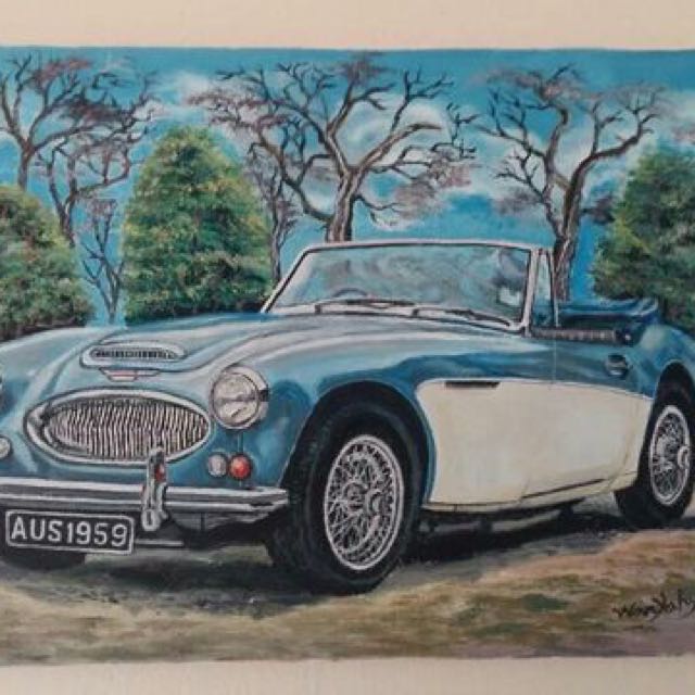 Lukisan Masterpiece Kereta Klasik Cat Minyak Dan Canvas Design Craft Artwork On Carousell