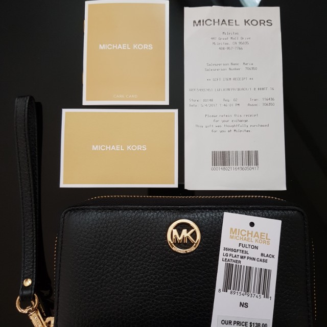 michael kors fulton wallet blue