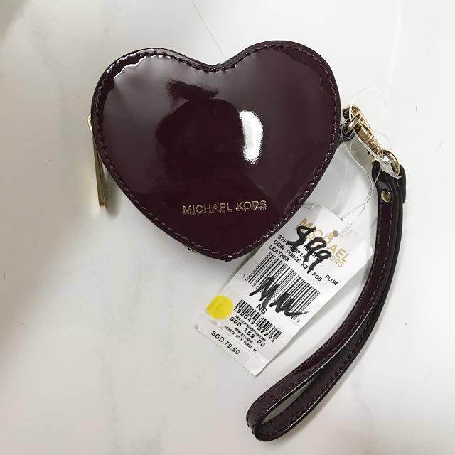 michael kors heart coin purse