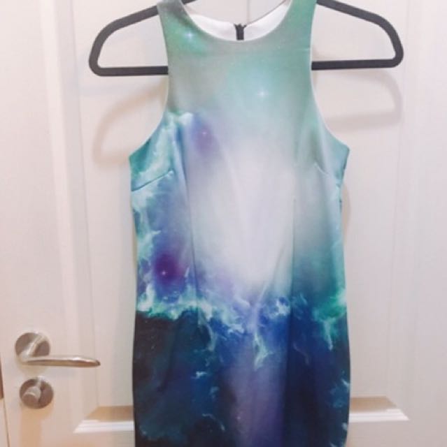 galaxy cocktail dress