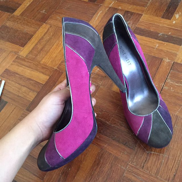nine west purple heels