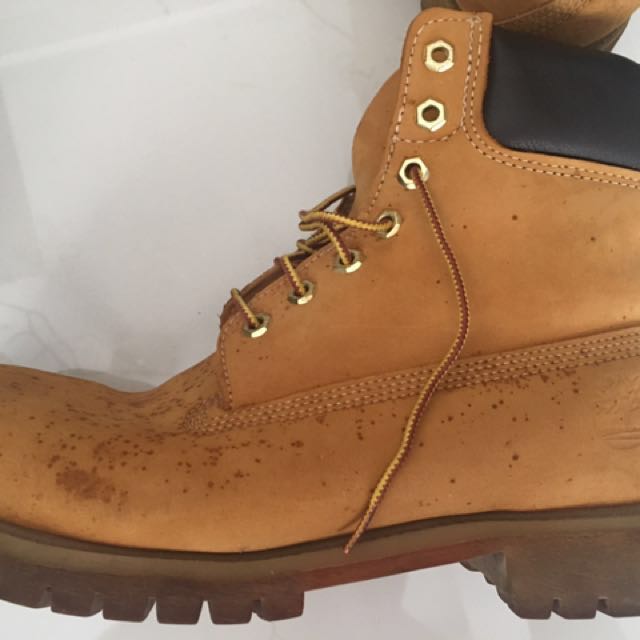 how to get water stains out of timberlands
