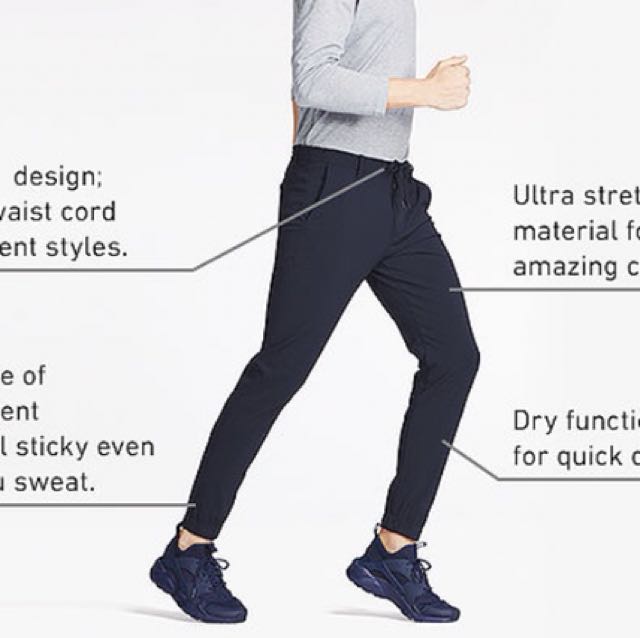UNIQLO Jogger Pants (polyester) - NAVY 