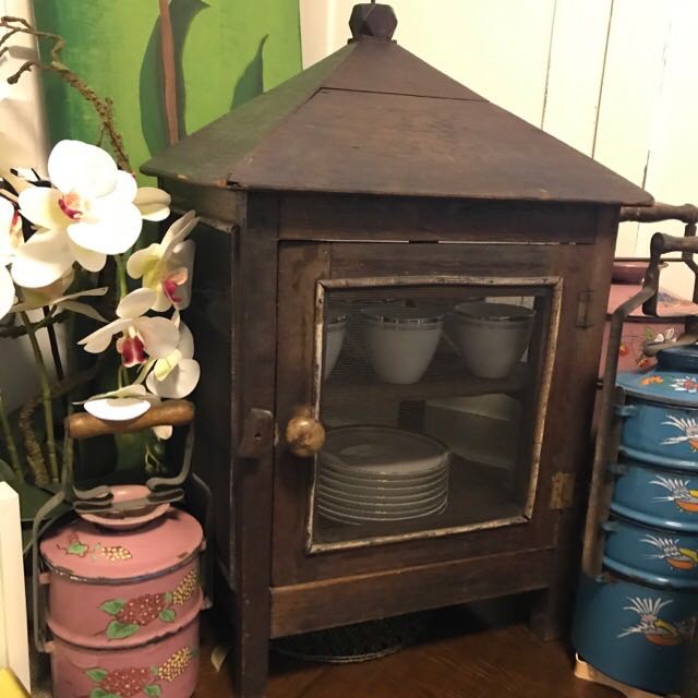 Vintage meat safe shop cabinet