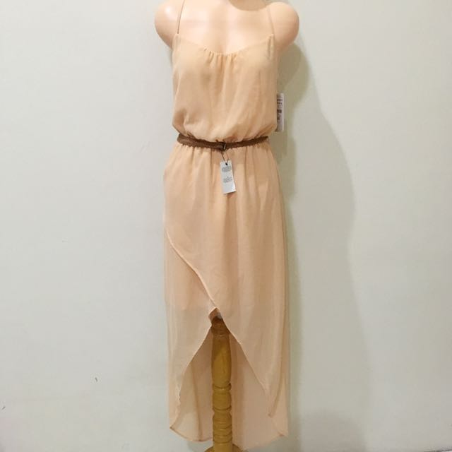 zara peach dress