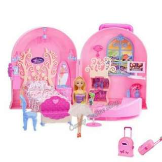sweet girl doll house trolley suitcase