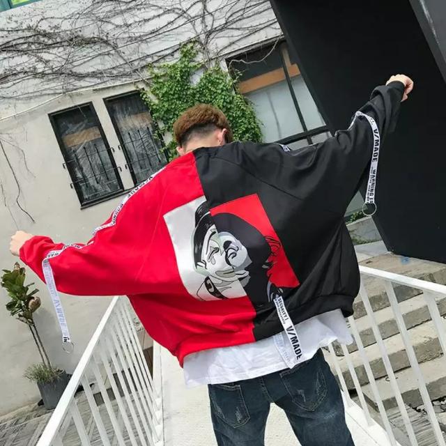 Black and red shop bape hoodie