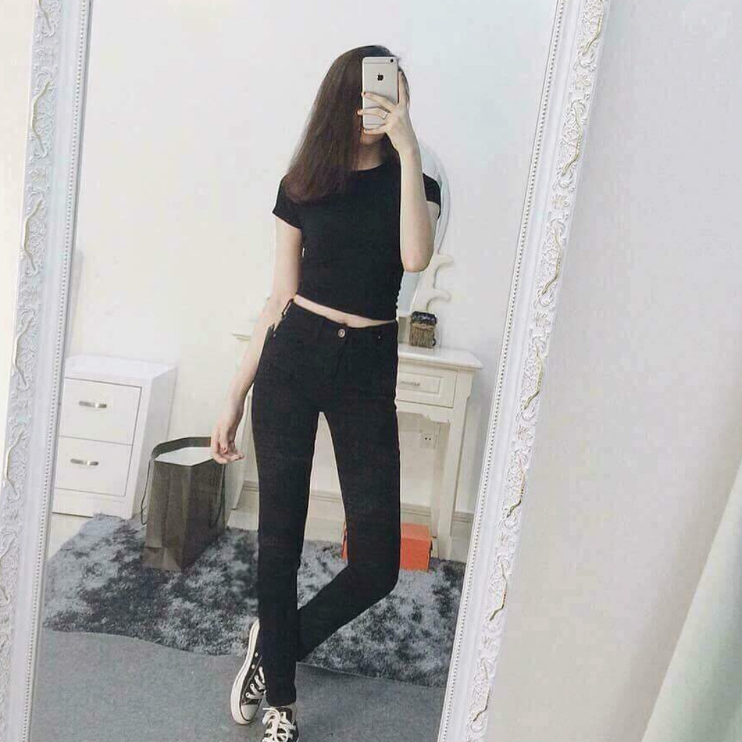h&m black skinny jeans