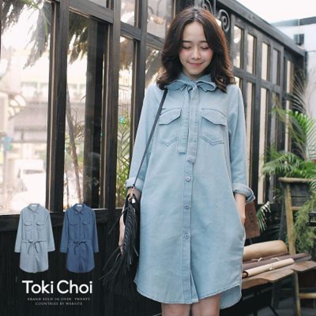 denim button down shirt dress