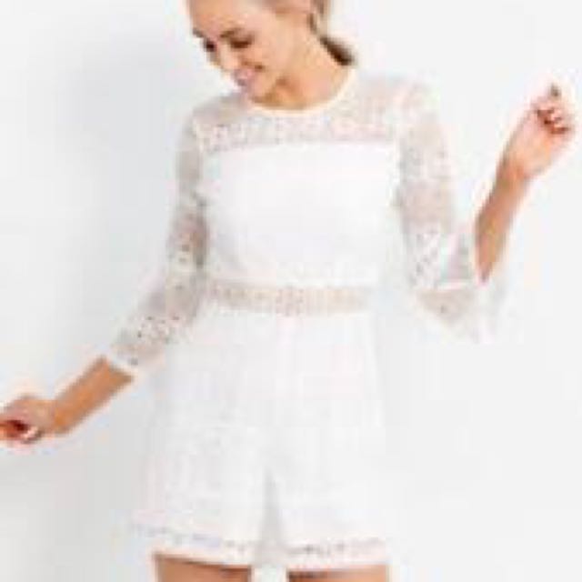 white lace playsuit australia