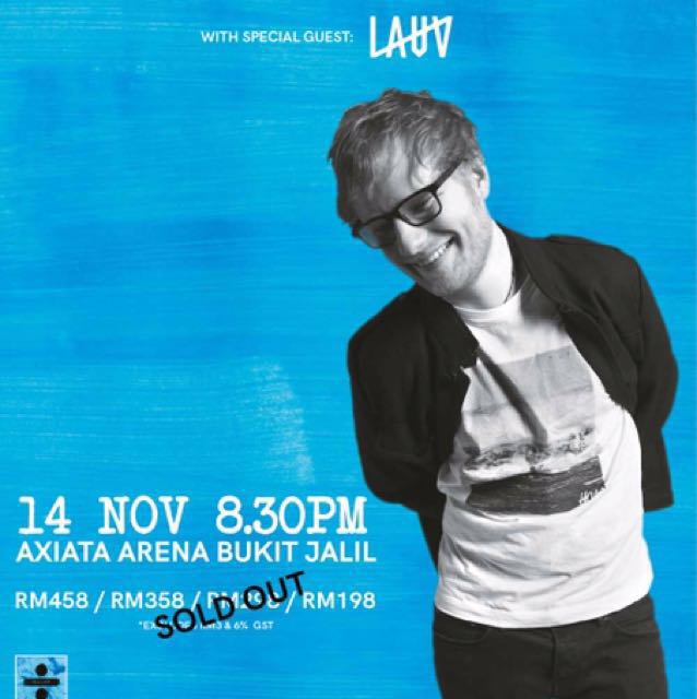 Ed Sheeran Malaysia Kl Concert Entertainment Events Concerts On Carousell