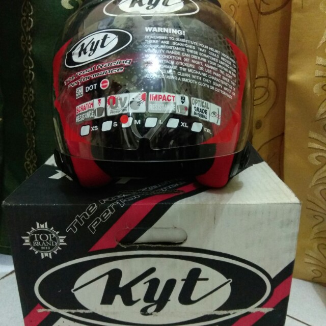 Helm Kyt Dj Maru Black Matt Motor Di Carousell