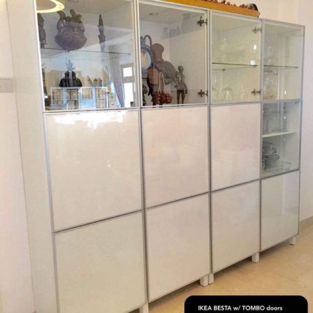 Ikea Display Cabinet With Glass Shelves Good Condition