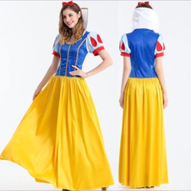 Snow White Costume Adult Disney Princess Halloween Fancy Dress