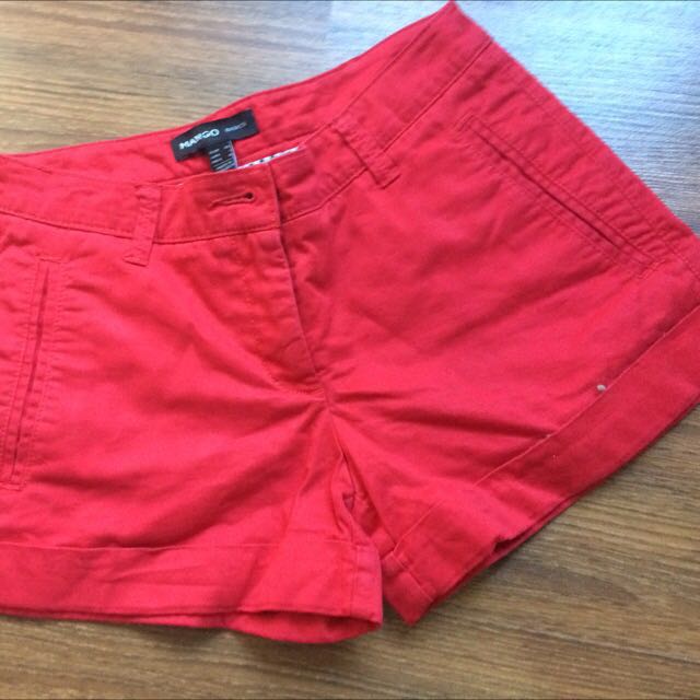 Red short pants clearance