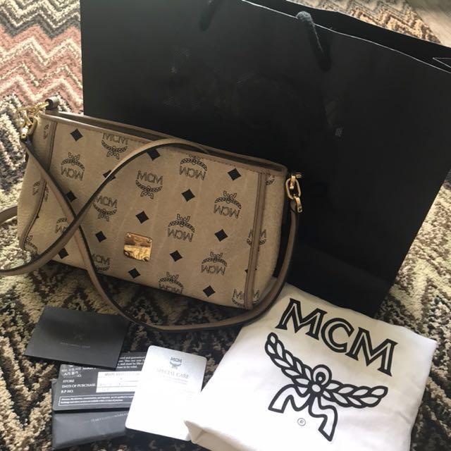mcm small shoulder bag