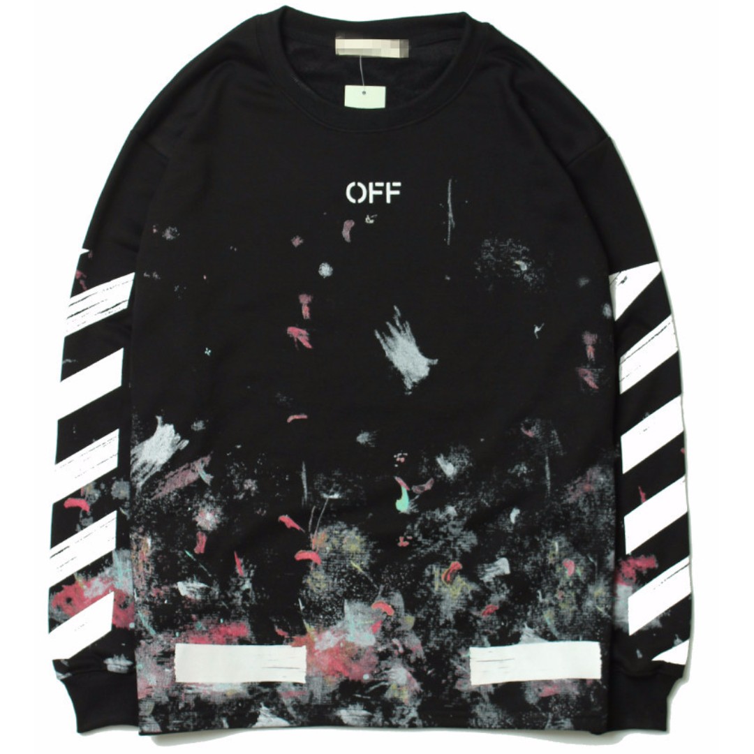 Off White Rainbow Seeing Things Black Long Sleeve Pullover Jacket ...