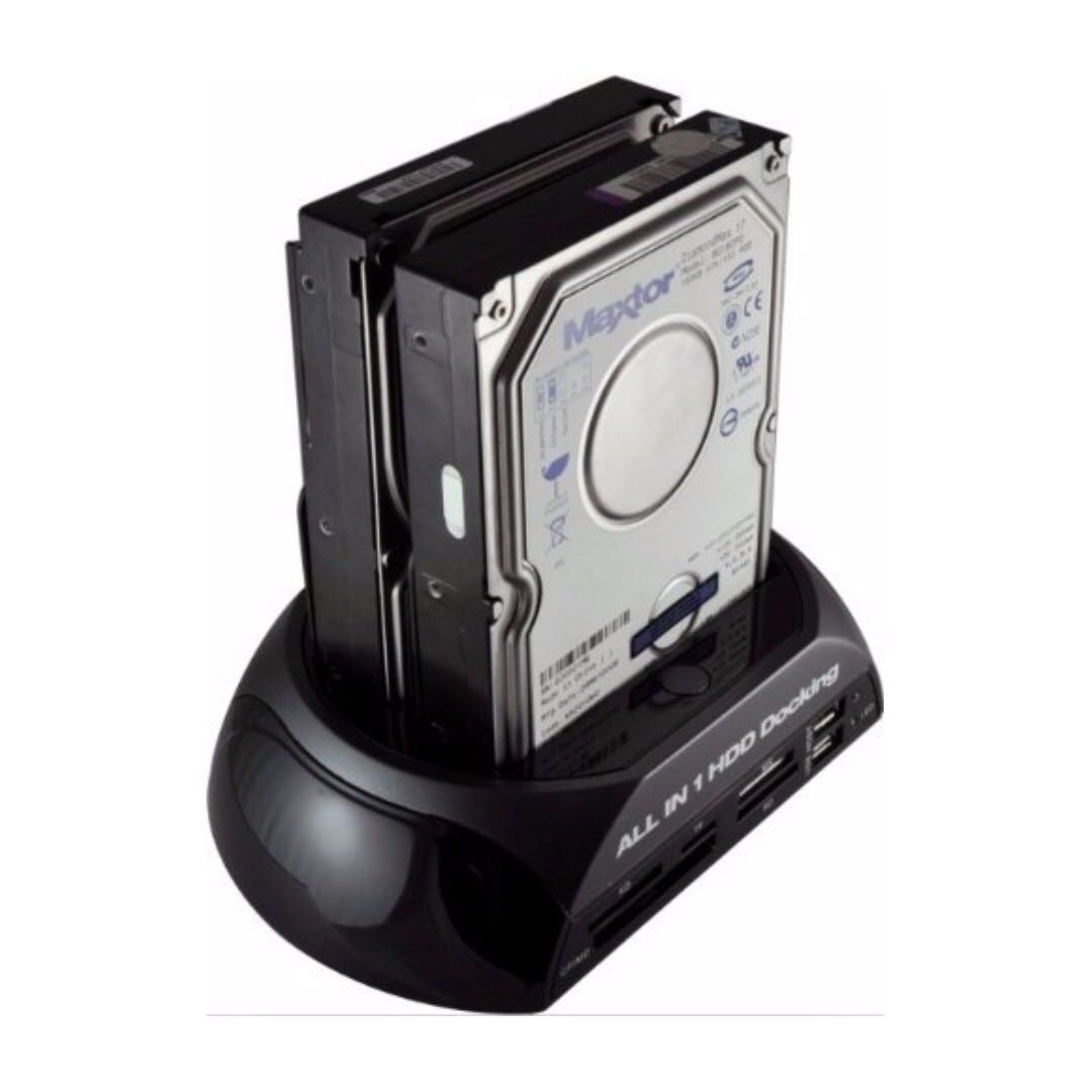 Sisun 2 5 3 5 ide sata hdd docking station card reader hub black