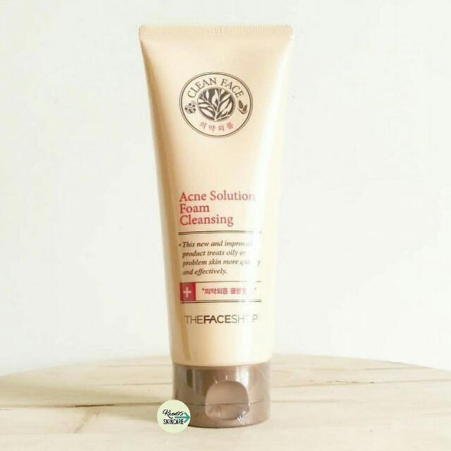 clean face acne solution foam cleansing