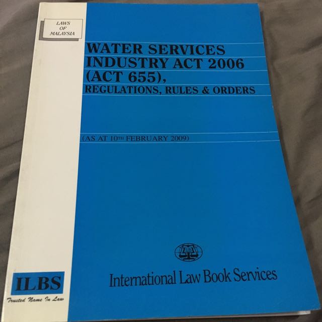 Water Services Industry Act 2006 Books Stationery Books On Carousell