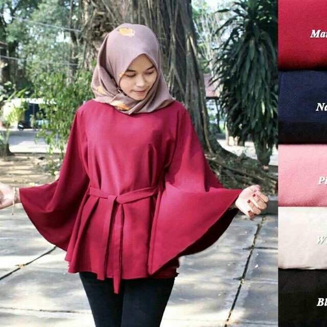Wing Top Rp72 000 Katun Rayon Fit L Model Tgn Nempel Ke Badan Ada