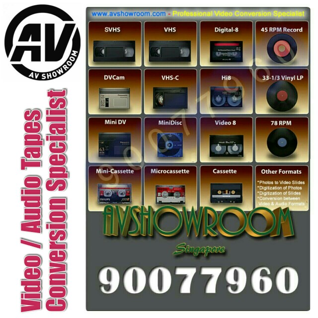 Avshowroom Offers a Service To Convert your VHS / SVHS / VHSC
