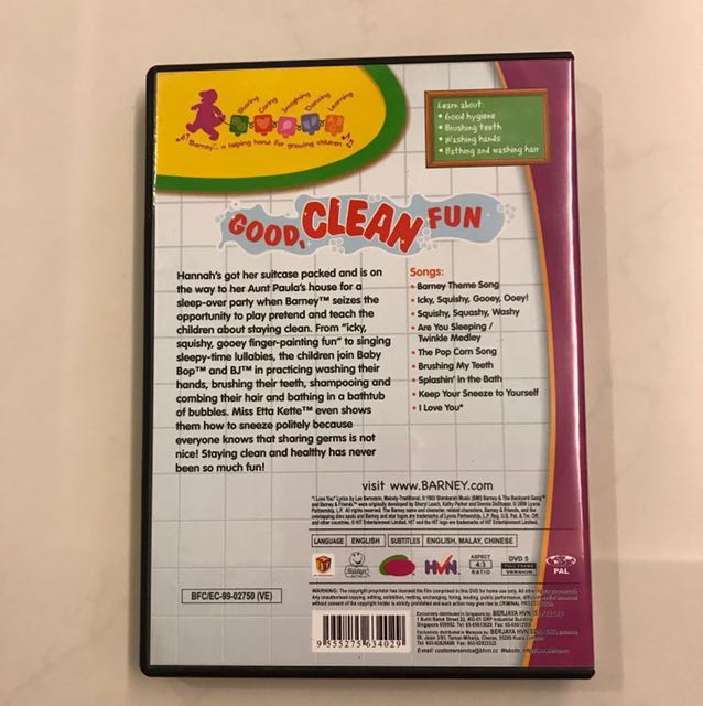 Barney Good, Clean Fun DVD, Hobbies & Toys, Toys & Games on Carousell