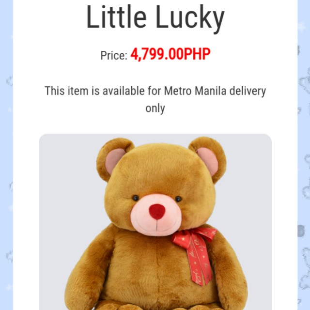 blue magic teddy bear human size price