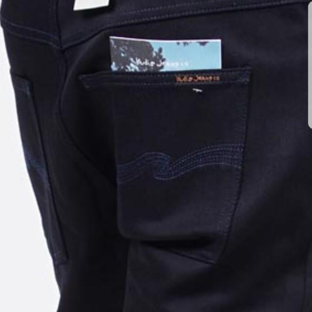 BNWT Nudie Lean Dean Dry Black Indigo 