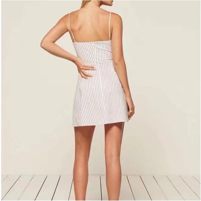 Reformation lace up dress on sale
