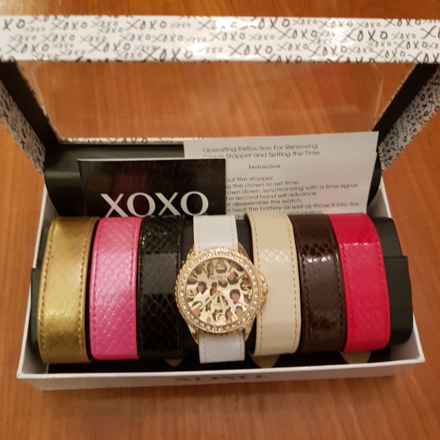 Cute XOXO watch set, Women's Fashion 